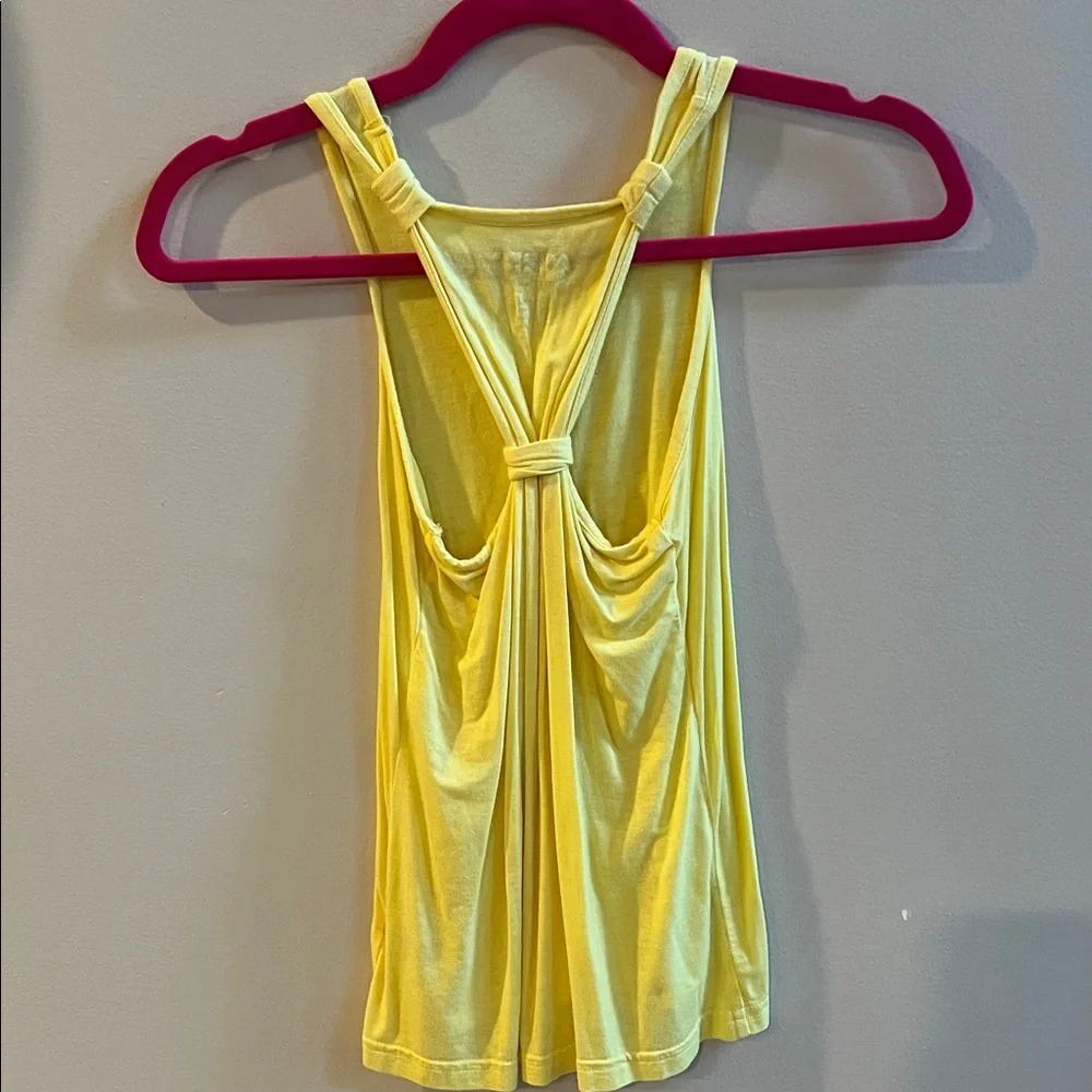 Arizona Jean Company Yellow Girls' Tank Top - Solid Racerback Size Large 10-12 - Picture 3 of 3